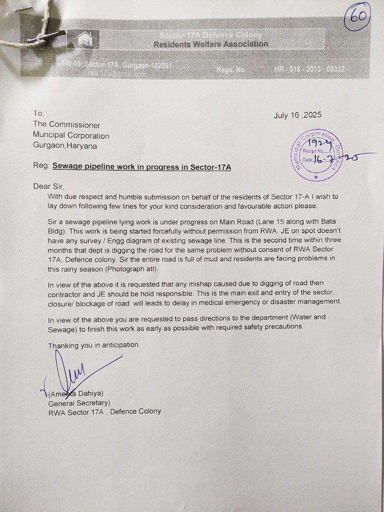 17aSector's tweet image. for supervision as well as discussion with RWA have not been accepted. The quality of work is very poor and we foresee overflow problems to continue.Kindly intervene and help. Thanks