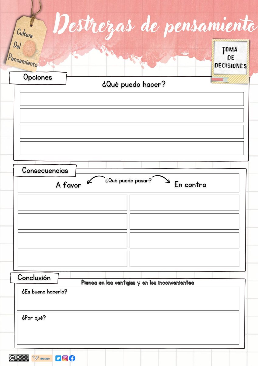 Destrezas de pensamiento. Toma de decisiones. bloomania.es/destrezas-de-p…

#claustrovirtual #CulturaDelPensamiento #ideasparaclase  #PensamientoCrítico #PensamientoCreativo #compartomiedublog #destrezasdepensamiento