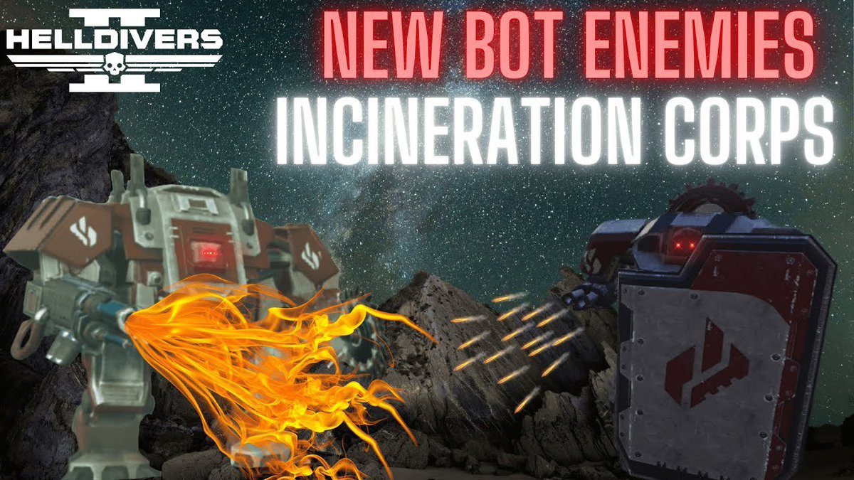 TvCthulhu's tweet image. Carajo estos Flamebots en Helldivers 2 me están pateando el culo, no he podido terminar una misión 10 decente en todo el día siempre falta algo o se muere alguien, odio esas escopetas inflamables