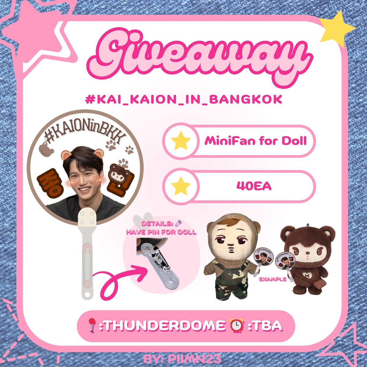 PIIMN23's tweet image. 🐻 𝐩𝐥𝐬 𝐤𝐢𝐧𝐝𝐥𝐲 𝐫𝐭 🐻

𝐆𝐈𝐕𝐄𝐀𝐖𝐀𝐘

𐐪 𝐌𝐢𝐧𝐢𝐟𝐚𝐧 𝐟𝐨𝐫 𝐃𝐨𝐥𝐥 (𝐰/🧷) 𐑂
   
♡︎ 𝒅𝒂𝒕𝒆 : 𝟐ⁿᵈ 𝐀𝐮𝐠 𝟐𝟎𝟐𝟓
♥︎ 𝒍𝒐𝒄𝒂𝒕𝒊𝒐𝒏 : 𝐓𝐡𝐮𝐧𝐝𝐞𝐫 𝐃𝐨𝐦𝐞
♡︎ 𝐭𝐢𝐦𝐞 : 𝐓𝐁𝐀

พาเด็กๆมารับกันเยอะๆนะคะะ 💖
#KAI_KAION_IN_BANGKOK
#KAIONinBKK