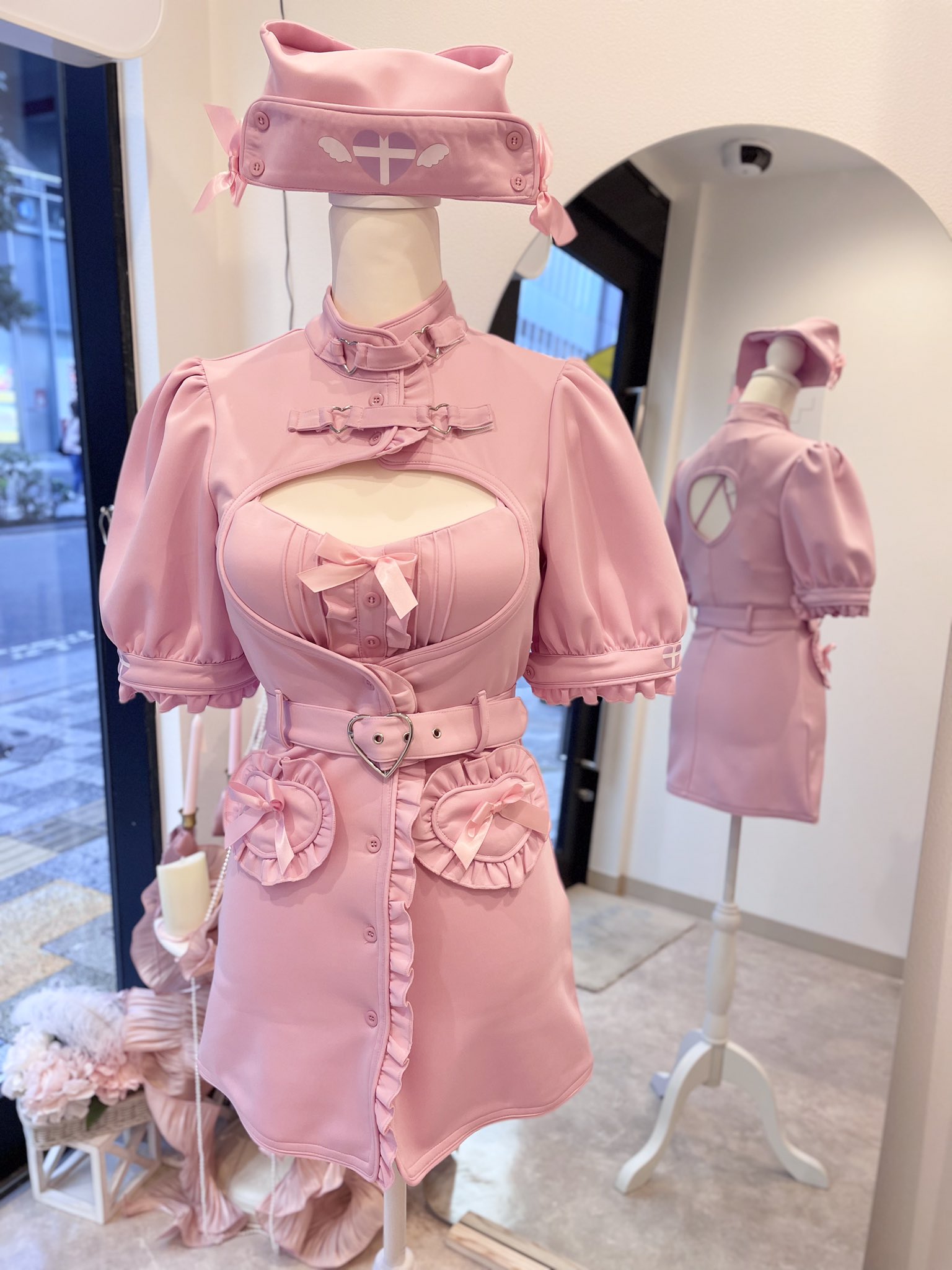 ハートドットホワイトナース【Malymoon/マリームーン】 即日発送】【中村里砂着用】ハートドットホワイトナース