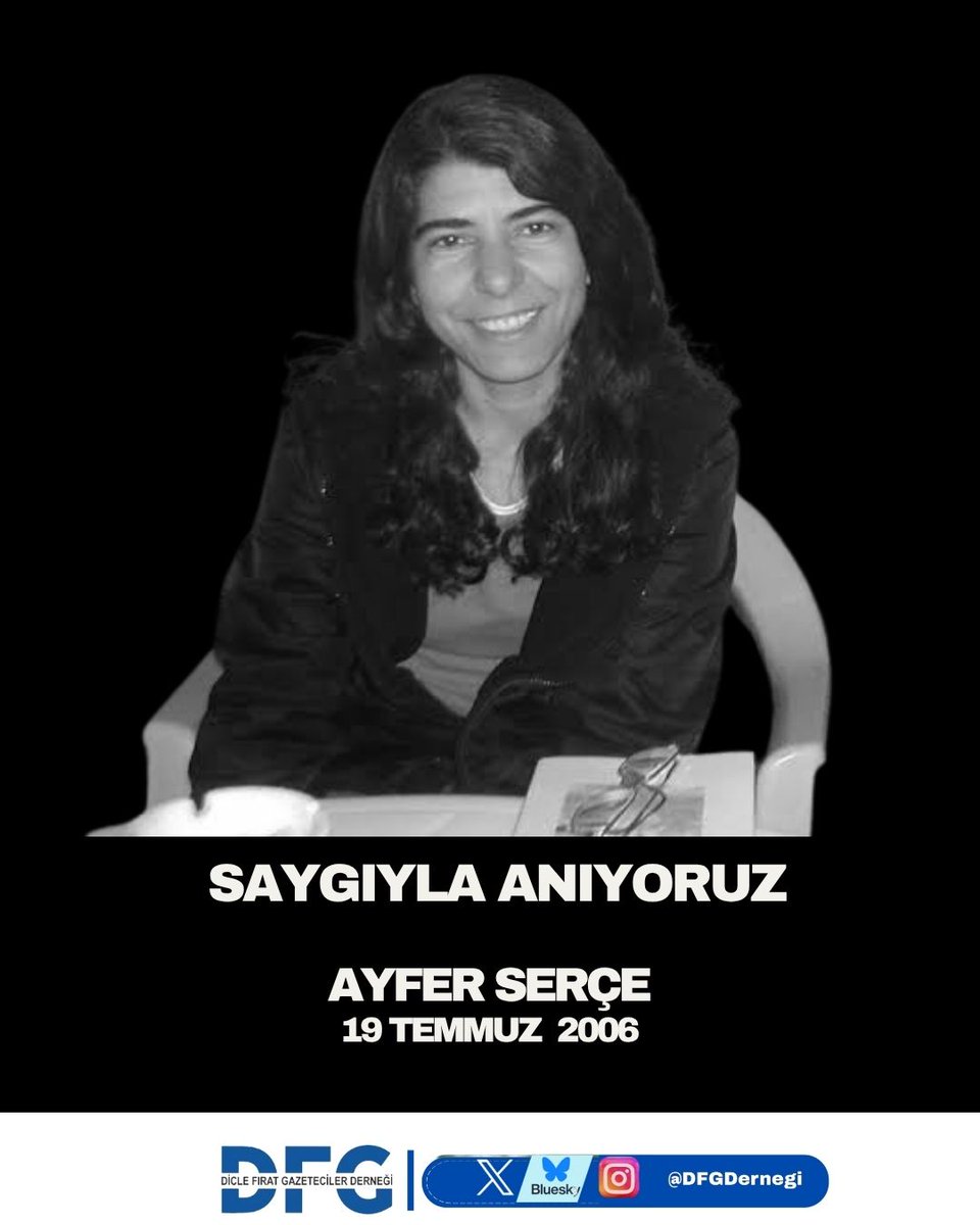 DFGDernegi's tweet image. 📌Hakikat mücadelesini sürdüreceğiz
Özgür Basın emekçisi Ayfer Serçe'nin şehadetinin 19'uncu yıl dönümünde
saygı ile anıyoruz