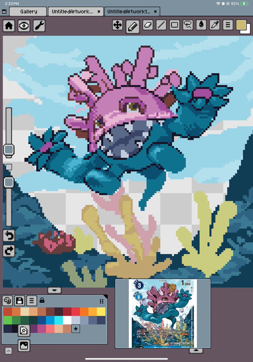 PixelBoogsy's tweet image. Weekend doodling 

#Digimon #pixelart