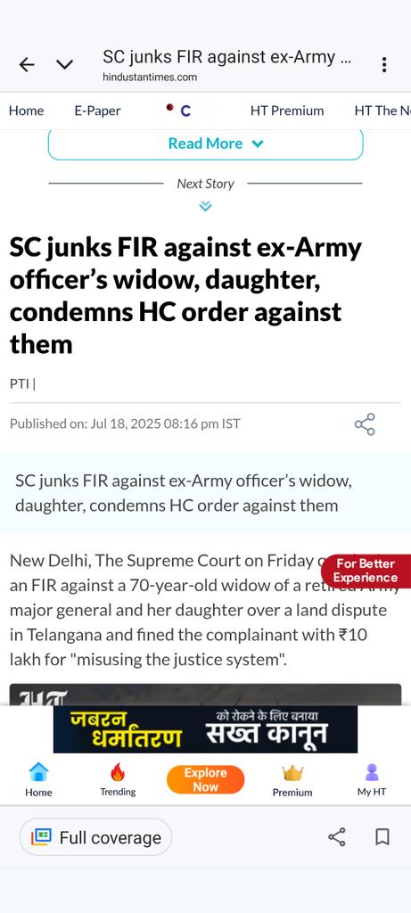 Reflections++:
Time to overhaul the judiciary, laws esp if they are subverted - this is a wonderful step by the SC and needs to be reflected all the way down to the high courts, and the district courts  - too much corruption, delays and treating complainants like dirt! 😡