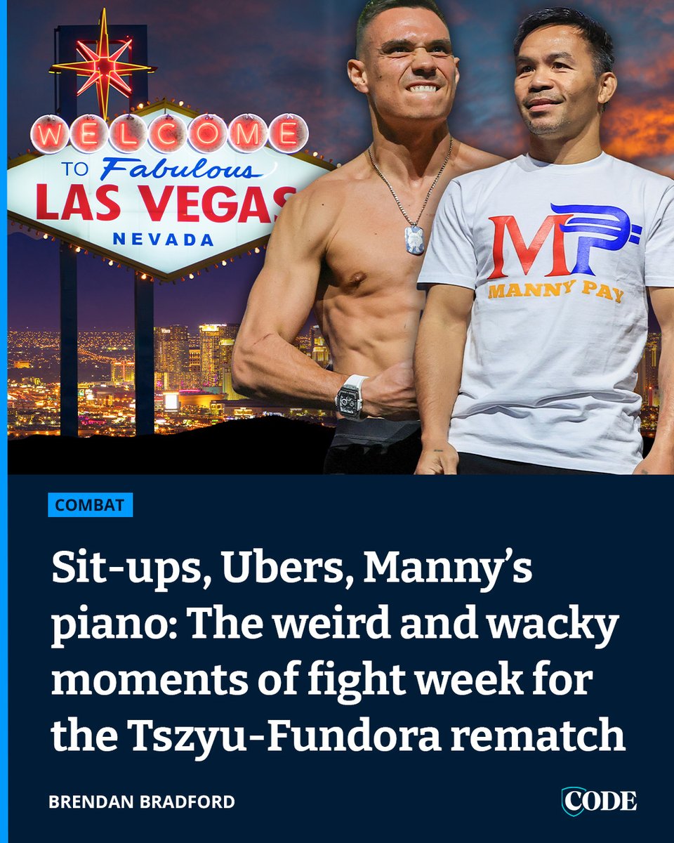 codecombatau's tweet image. Even by boxing standards, the past week in Las Vegas leading into Tszyu-Fundora II has been bizarre and fascinating. 🥊

STORY | bit.ly/4lFuS6G

✍️: @1bbradfo