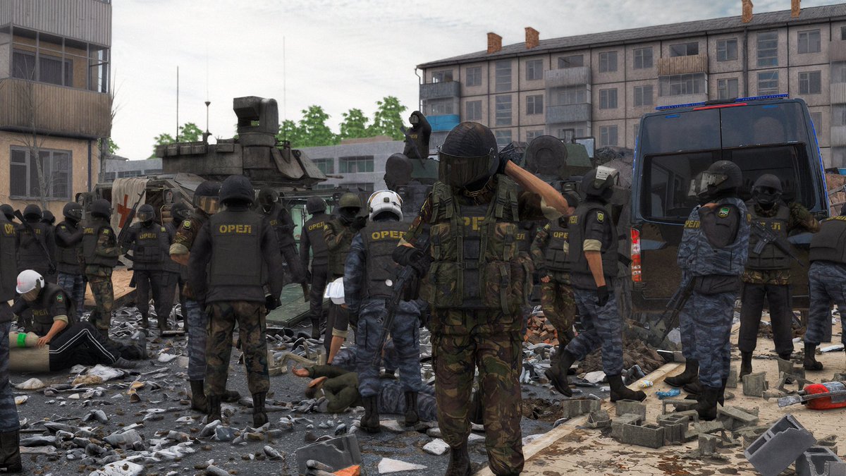 OREL unit during recent riots in Novigrad.
Novigrad, Chernarus.

ЧЕРТА.
