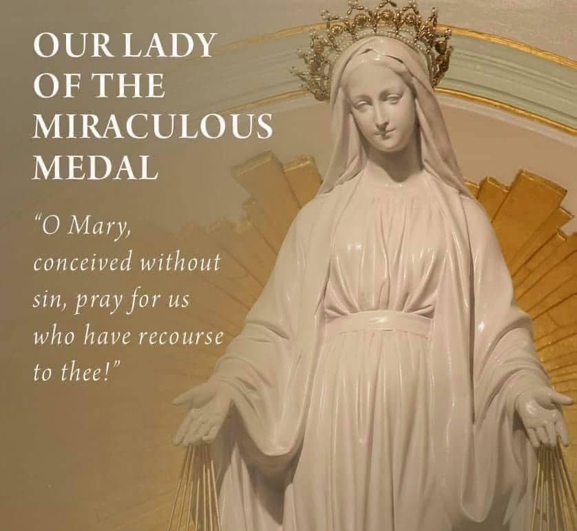 July 19th is the anniversary of Our Lady's appearance to St. Catherine Laboure, whom she commissioned to make known the Miraculous Medal.

For a retelling of this account: ewtn.com/catholicism/li…