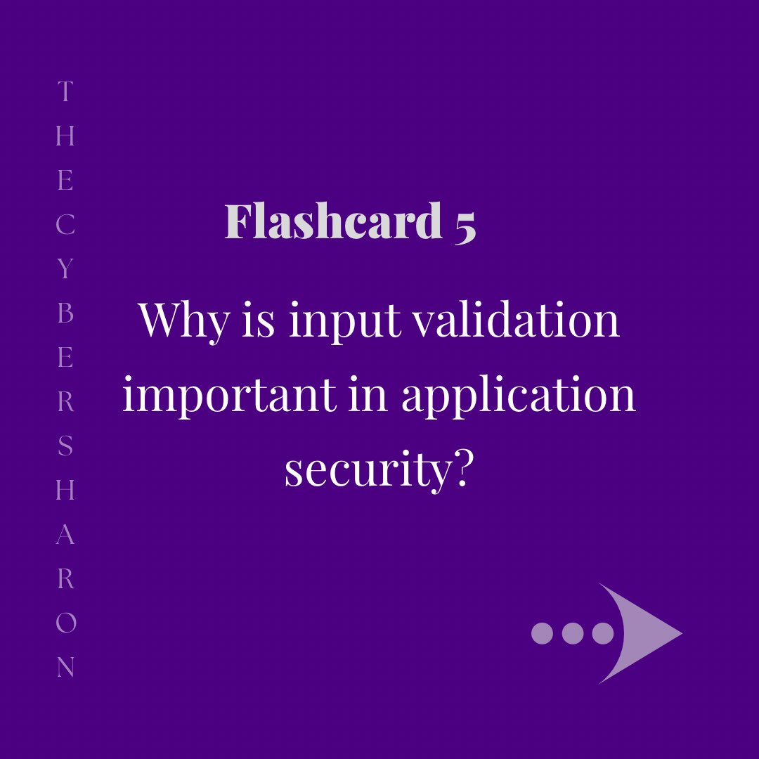 thecyber_sharon's tweet image. Hey Cyber Family!

Happy weekend 🥰

What do you understand SQLi to be? 

#CyberSecurityTip
#CyberSecurityFlashCard