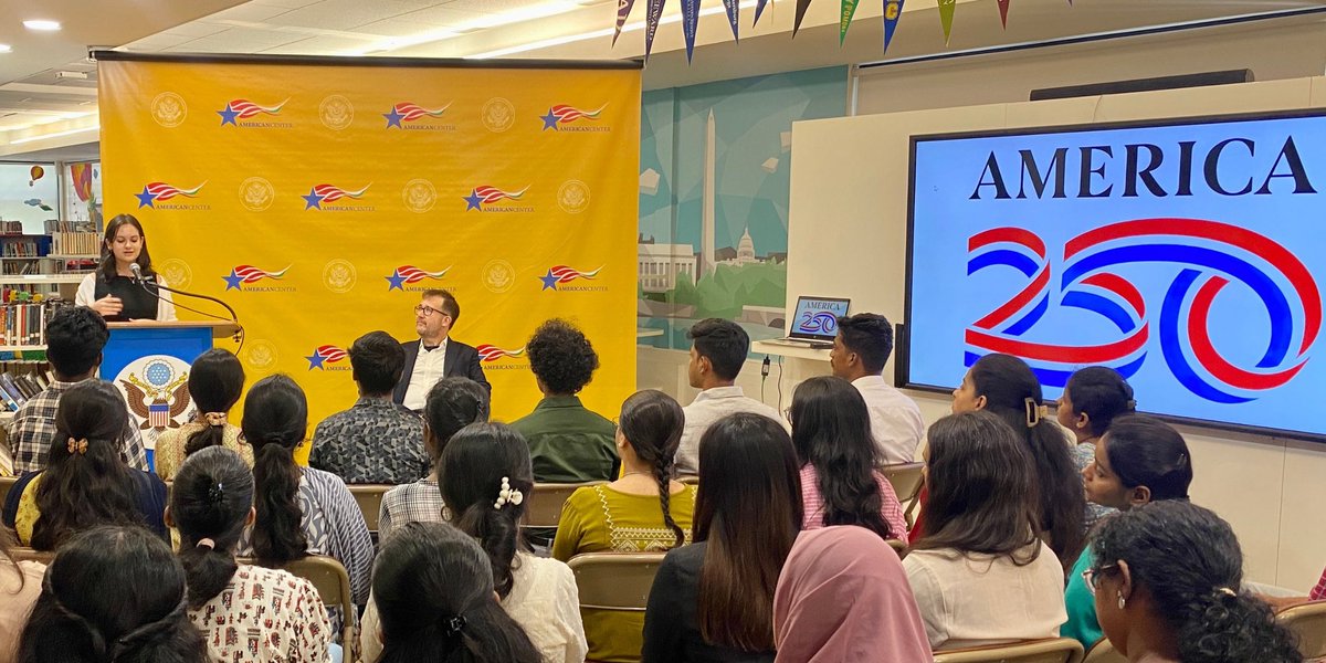 USAndKolkata's tweet image. From film screenings to diplomacy simulations, American Spaces across India are gearing up for #America250! Young Indians will explore U.S. history, culture & values through interactive events leading up to the 2026 celebrations. Read more at #SPANmag spanmag.state.gov/america250-mee……