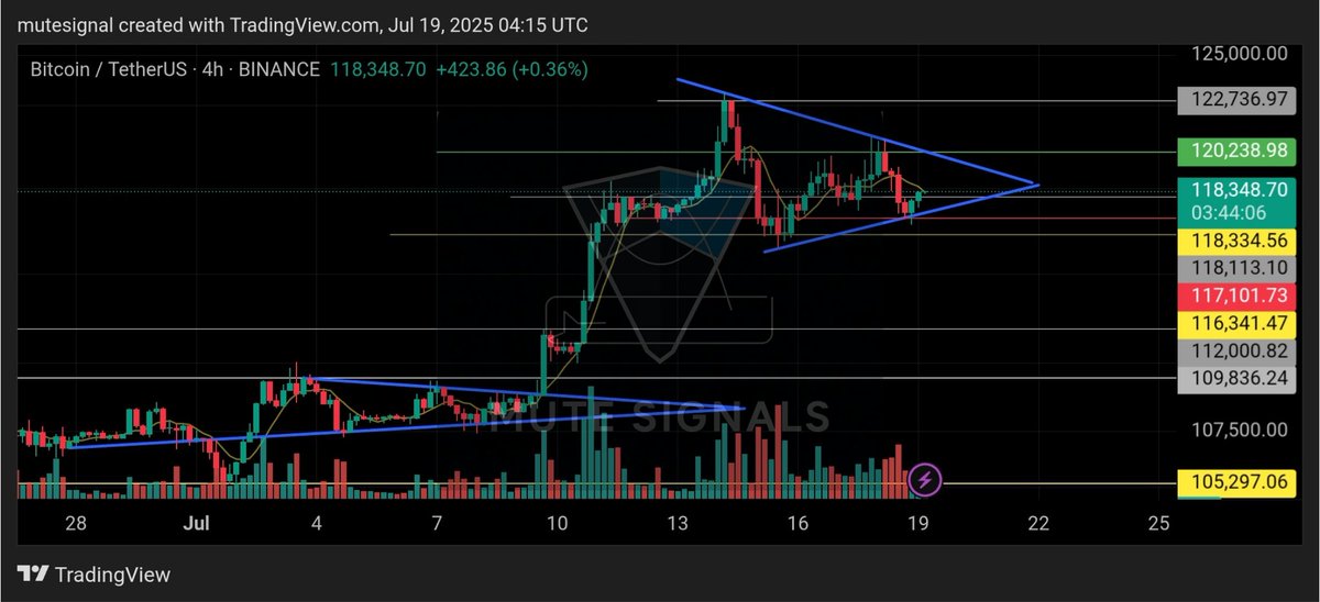 MuteSignals's tweet photo. BTCUSDT (4_H)

"Is Bitcoin repeating its previous breakout pattern?"

#mutesignals #BTCUSDT #Bullrun2025 #technicalanalysis #cryptosignals #cryptoanalysis #priceaction #DailyUpdate #trade #trading  @BinanceFutures @Crypthub_io @tradingview @tradi https://t.co/ZfQME0kqfN