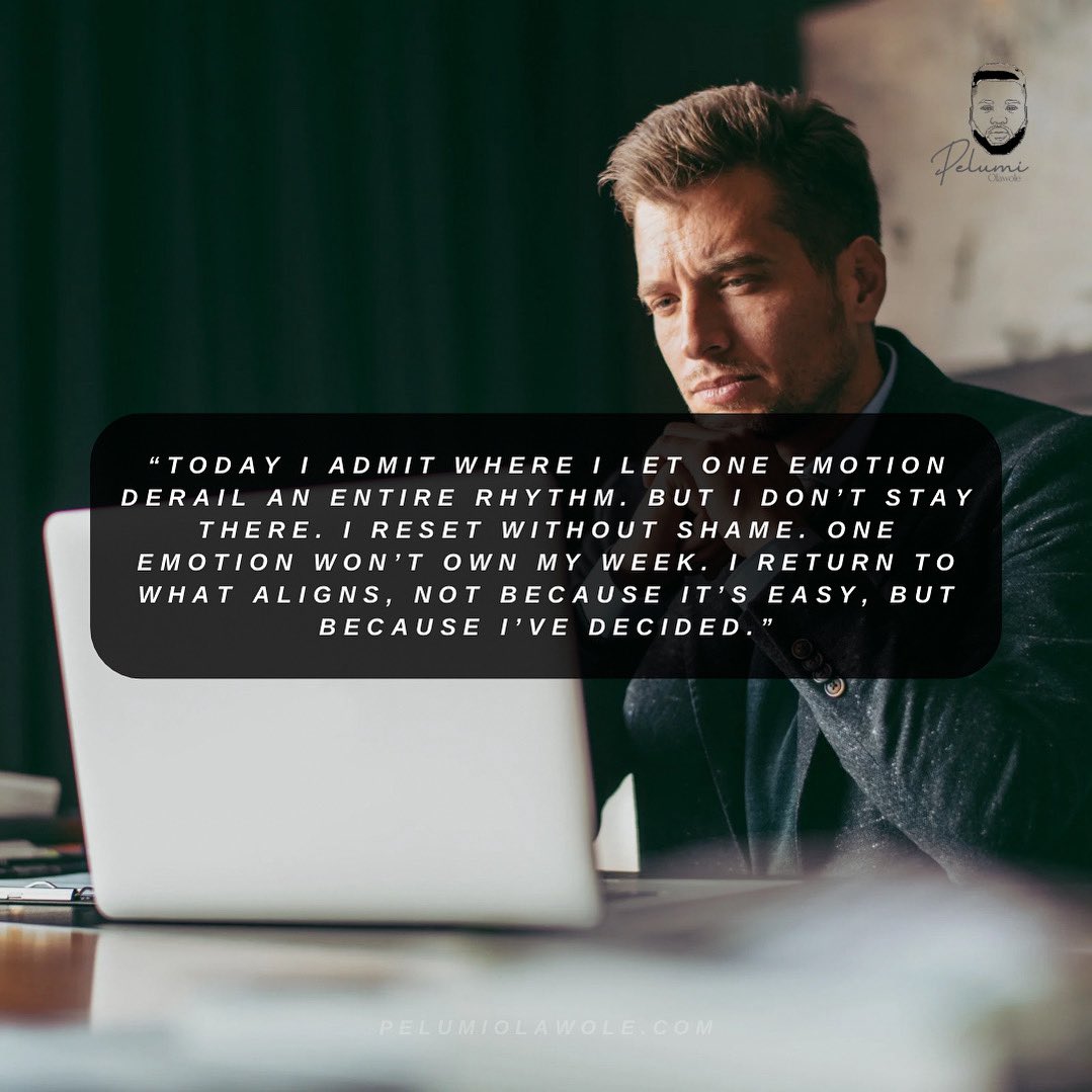 peluolawole's tweet image. I lead from the pause, not the impulse.

#EmotionalDiscipline #SelfLeadership #RegulateBeforeYouReact #AlignedLiving
