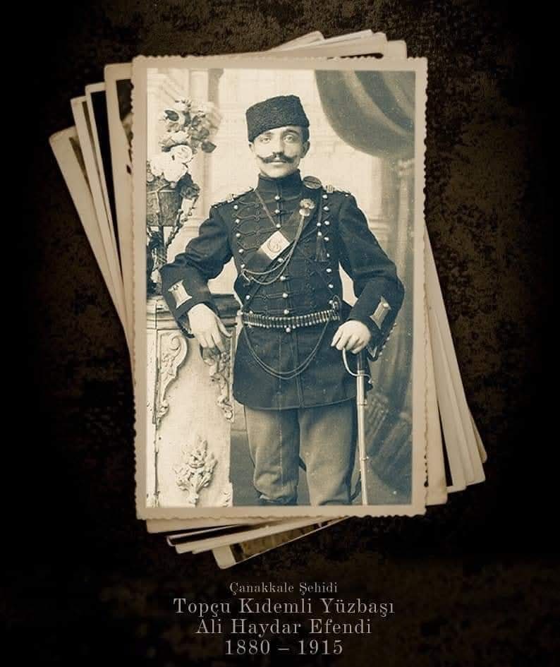 karatasgokhan_'s tweet image. #Trablusgarp ve #Balkan harbine katılmiş ve son katildıgı #Çanakkale savasları sırasında
19 Temmuz 1915 günü mevzisine düşen bir top mermisi sonucunda şehit düşen Topçu Kıdemli Yüzbaşı Ali Haydar Efendi'yi ve geçmiş tüm şehitlerimizi rahmet ve minnetle yad ediyorum.