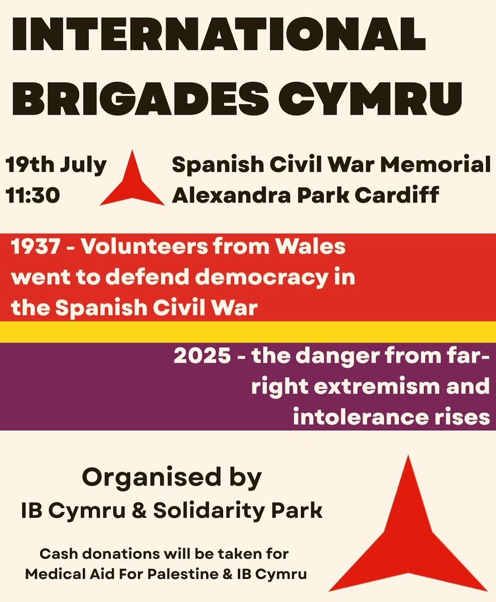 BethWinterCynon's tweet image. Pleased to have been asked to speak at this event today, commemorating all those who fought to end fascism in Spain.
We in Wales can be proud of our history of solidarity with others fighting to end oppression and injustice throughout the world.
Please join us 👇