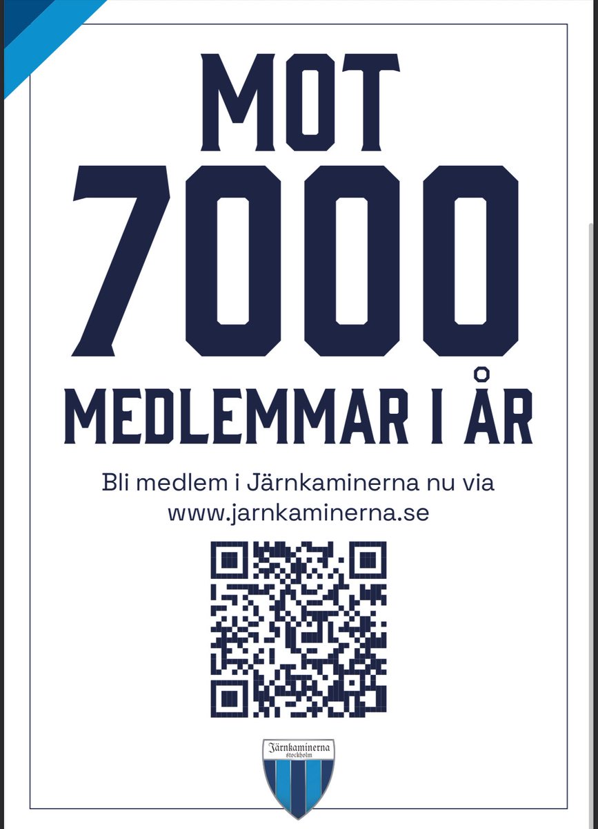 Idag är också en perfekt dag att säkerställa så du är medlem i JK för 2025!

Bli medlem vid vårt souvenirbord eller på vår hemsida!

Scanna QR-koden på någon av affischerna på arenan för att lösa medlemskap direkt i mobilen!