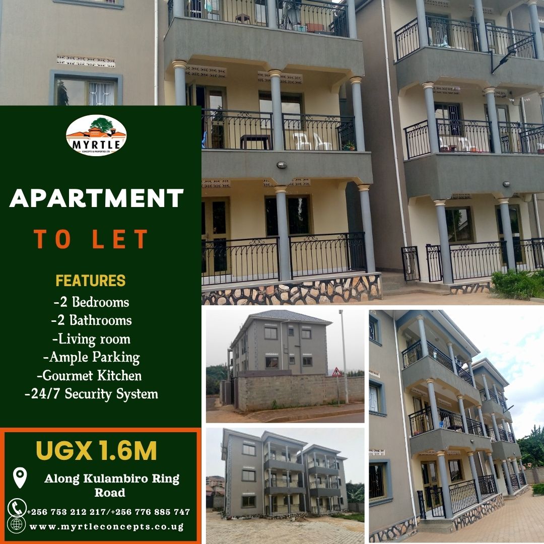 myrtle_concepts's tweet image. Modern Apartment to Let UGX 1.6M along Kulambiro Ring Road ! Located in a quiet, accessible neighborhood. ideal for individuals or small families seeking comfort &amp;amp; convenience.  Call: 0753212217/0776885747 to book a tour today!  #MCPUG #ApartmenttoLet #RealEstateAdvisorOfChoice.