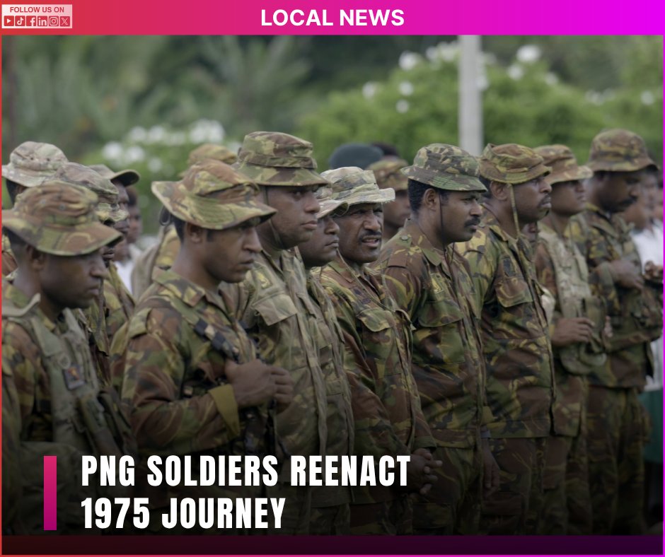 tvwanonline's tweet image. #LocalNews 19 soldiers from Moem Barracks in Wewak who participated in the “Exercise Antap Long Ol” walk arrived safely in Madang on Thursday July 17th, 2025.

Read more: tvwan.com.pg/news/5304

#PNGDF #ExerciseAntapLongOl #PapuaNewGuinea #TVWANNews