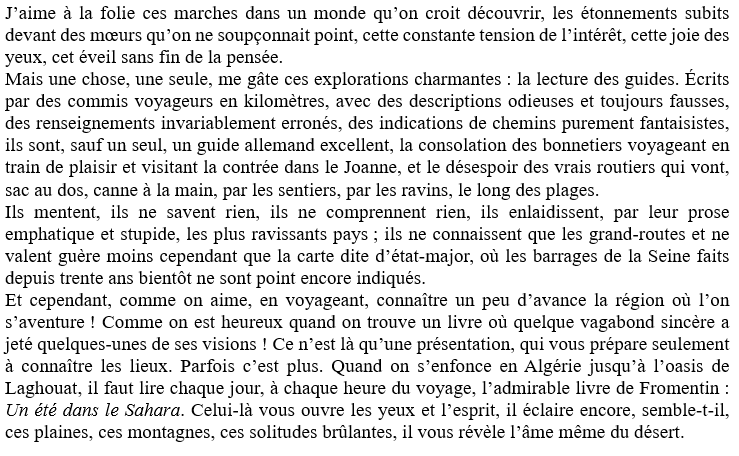pheacienne's tweet image. Opinion de Maupassant sur l'indispensable guide de voyage qui orientent toutes les pérégrinations du touriste.👇