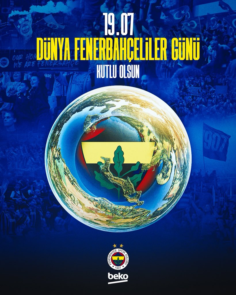 19.07 Dünya Fenerbahçeliler Günümüz kutlu olsun. 💛💙 

#DünyaFenerbahçelilerGünü