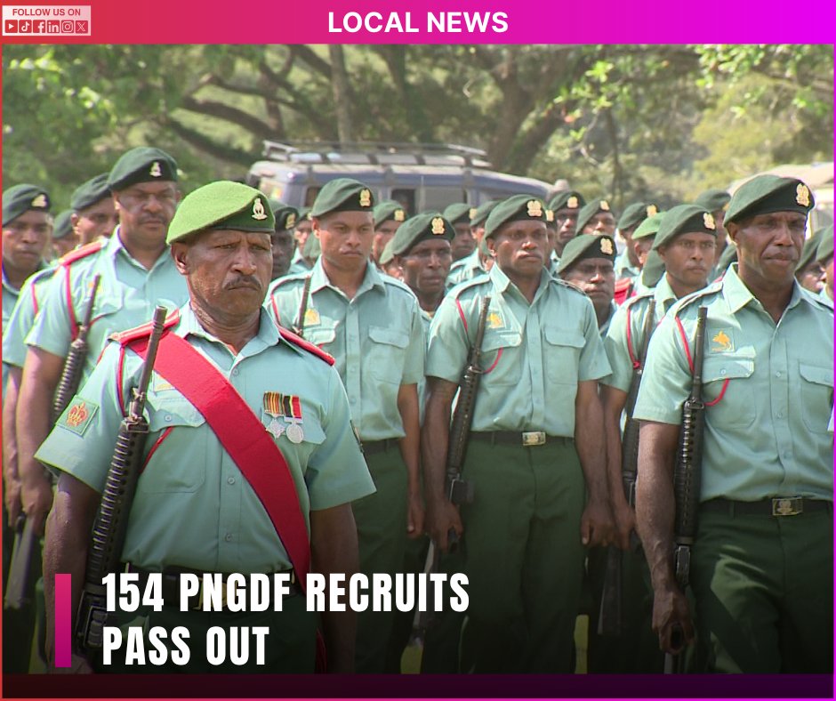 tvwanonline's tweet image. #LocalNews A total of 154 PNGDF recruits from 2021 who were laid off following discrepancies in the recruitment process have finally completed their training and passed out yesterday.

Read more: tvwan.com.pg/news/5305

#PNGDF #RecruitsPaasOut #PapuaNewGuinea #TVWANNews