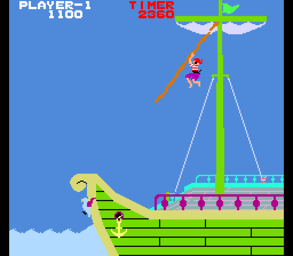 sir_top_and_hat's tweet image. PIRATE PETE on #taito #arcade collection 1 on #evercade Overcome a number of difficult obstacles in this action game to save the captured damsel in distress! Fight on deck, in the ocean blue, & through caves to face off with pirates at the end of your journey or walk the plank..!
