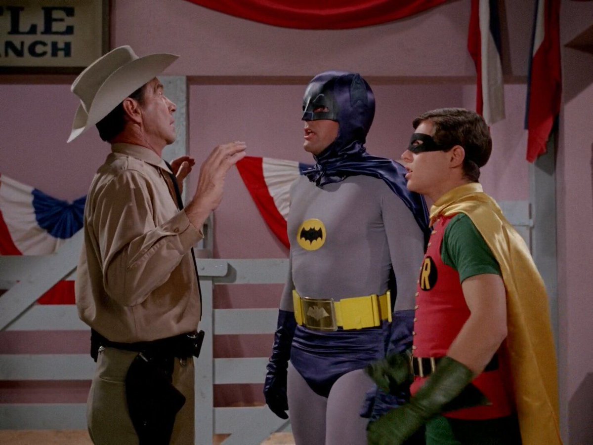 TalkingPicsTV's tweet photo. 🤠 Shame goes to work on his final caper in 🦇 BATMAN (1966) at 9am #TPTVsubtitles
 
Stars #AdamWest #BurtWard as the Dynamic Duo with guest stars #CliffRobertson #EricShea in 'It's How You Play the Game'. https://t.co/2EbrORFbRW