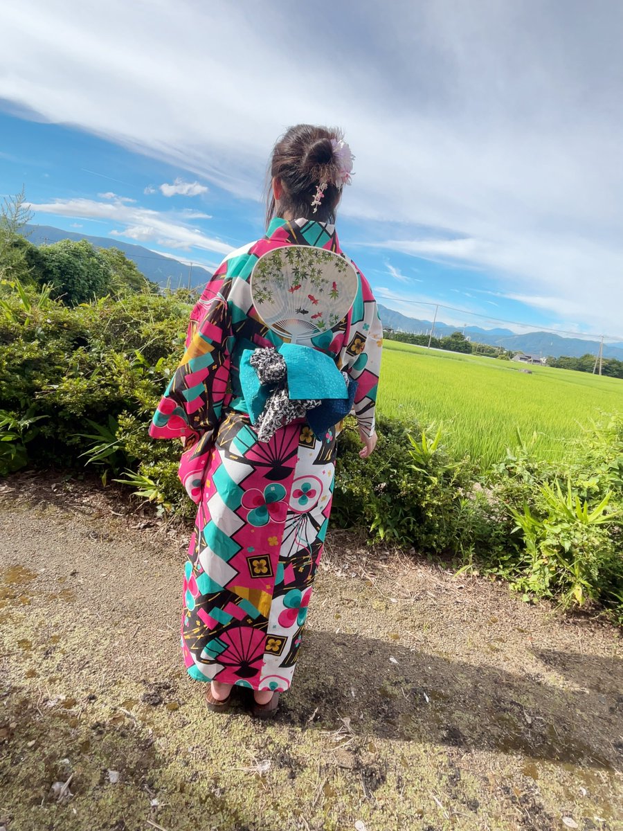 マジミラ2020浴衣、ちゃんと帯とかやってもらっ着付けてもらえて幸せ🫶🏻🫶🏻