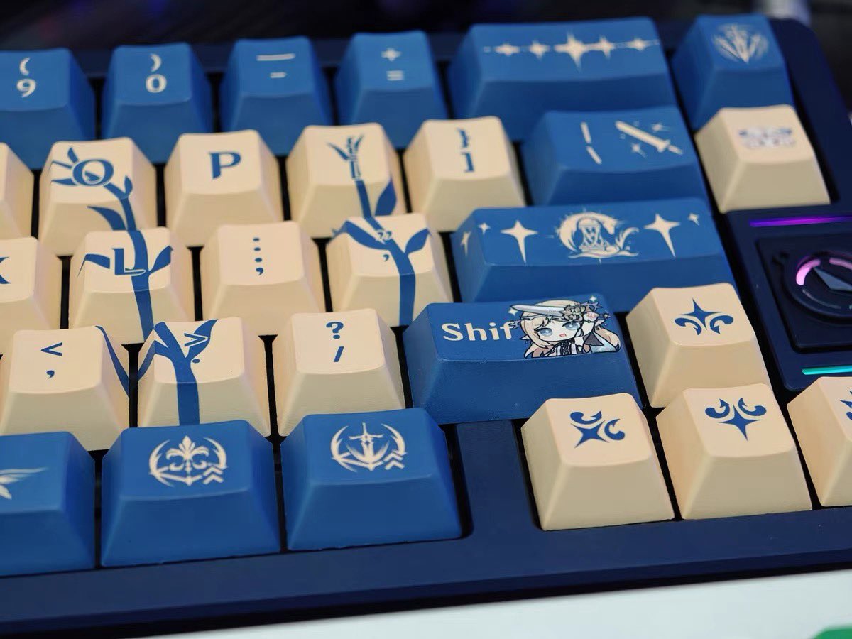 houseofpaimon's tweet image. Wuthering Waves | Cartethyia Themed PBT Keycaps [preorder]