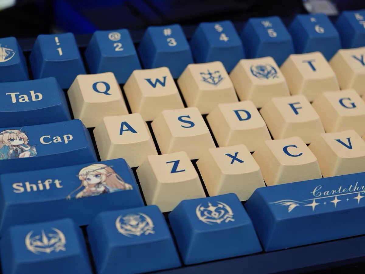 houseofpaimon's tweet image. Wuthering Waves | Cartethyia Themed PBT Keycaps [preorder]