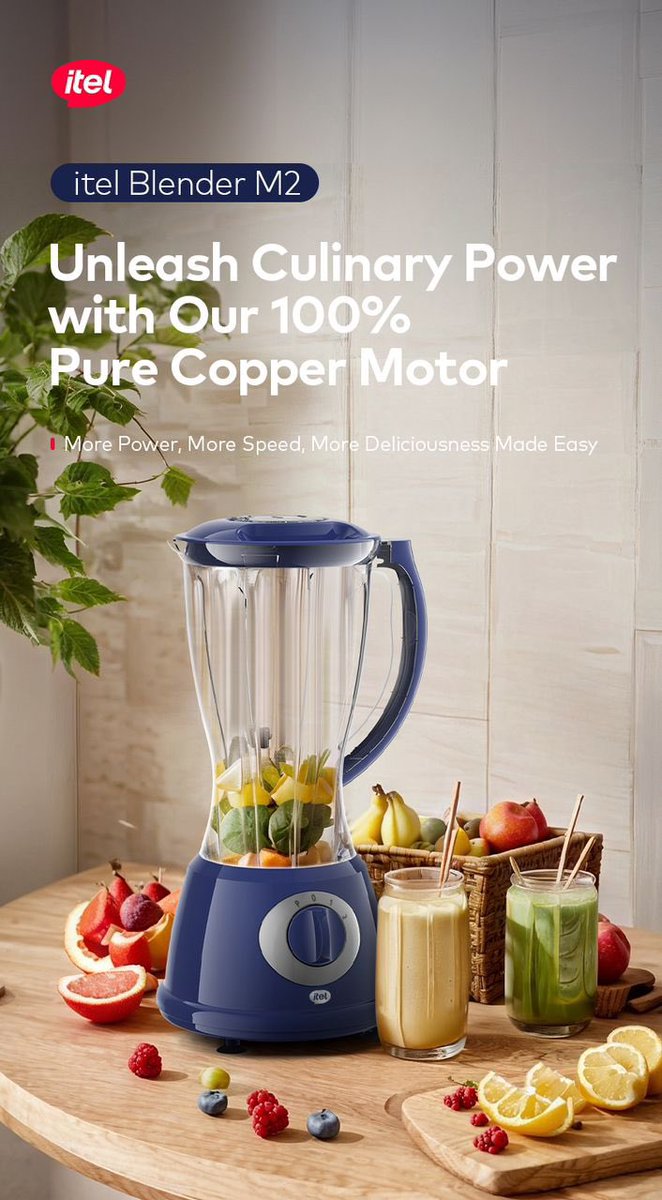 excellentshopug's tweet image. Blend Better with itel
The new itel blender is here to power your kitchen:
✅ Powerful motor
✅ Sharp stainless blades
✅ Easy to clean
✅ Sleek design & affordable
Make smoothies, juice, and sauces in seconds
📞 Order now: 0773388990
📍Available at Excellent Shop UG