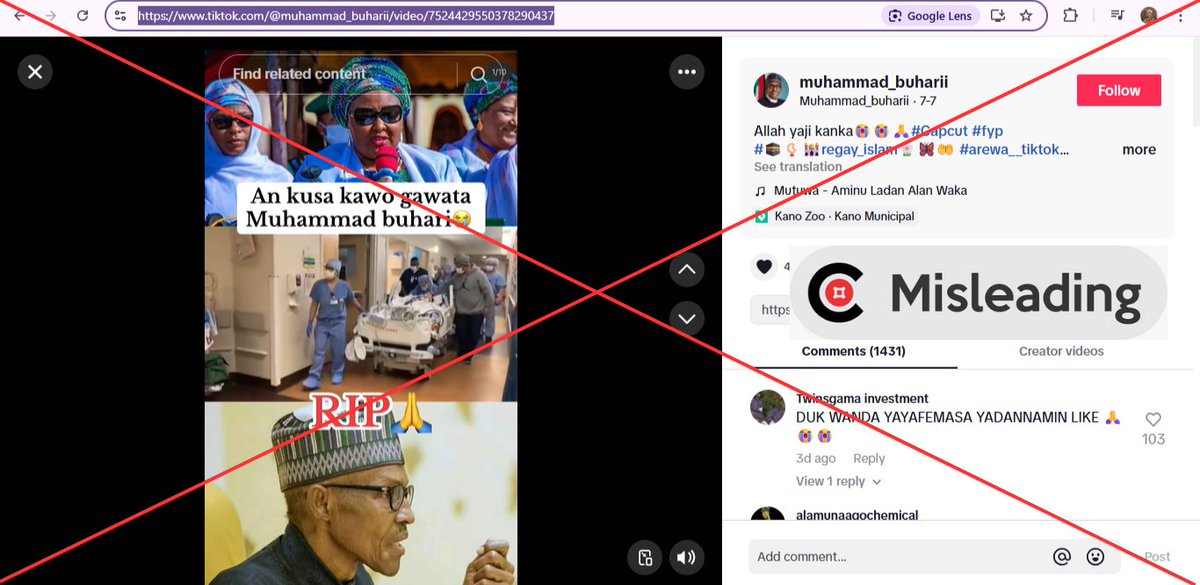 #FACTCHECK: The claim that the video shows Buhari being wheeled out from the hospital in London is MISLEADING. The viral video does not show Muhammadu Buhari being wheeled out of a London hospital. The footage was originally published in March 2023 and depicts a farewell ceremony