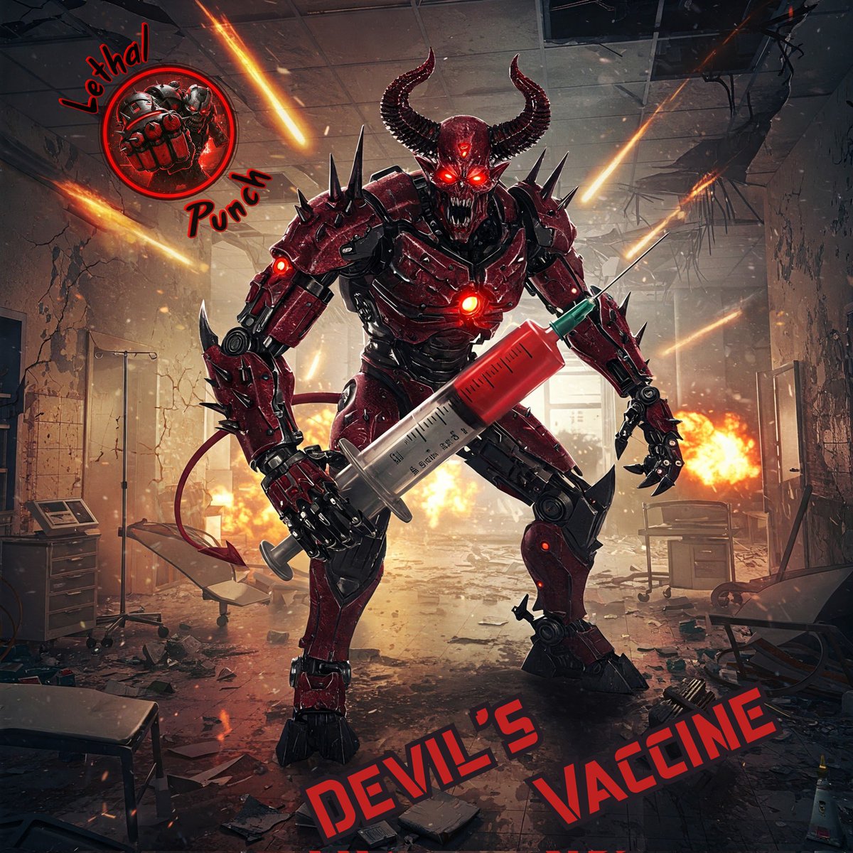 lethalpunchx's tweet image. Chapter 7

The devil is on the loose, so you&apos;d better get vaccinated!!! 💉
.
.
.

#cyberpunk #darksynth #synthmetal #metalwave #synthwave #darksynthwave #electro #industrial #metal #music #dark #wave #metalmusic #industrialmetal #cyberpunk2077 #synthwavemusic #retrowave #devil