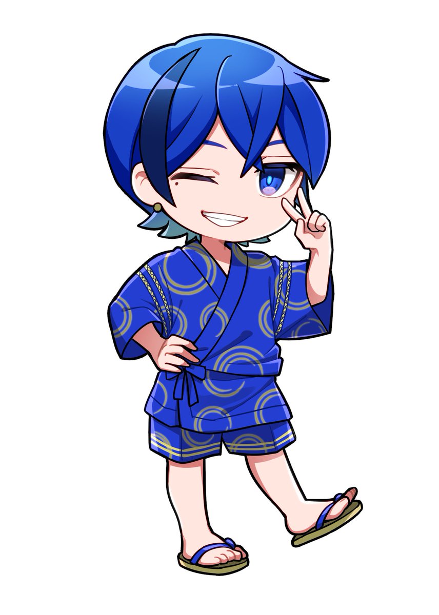 yuguro1's tweet image. ブルー夏祭りVer