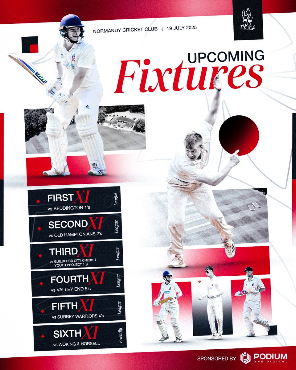 A packed schedule this weekend for the #Knights 💪

#NormandyCricketClub #Normandy #Cricket #ClubCricket #Surrey