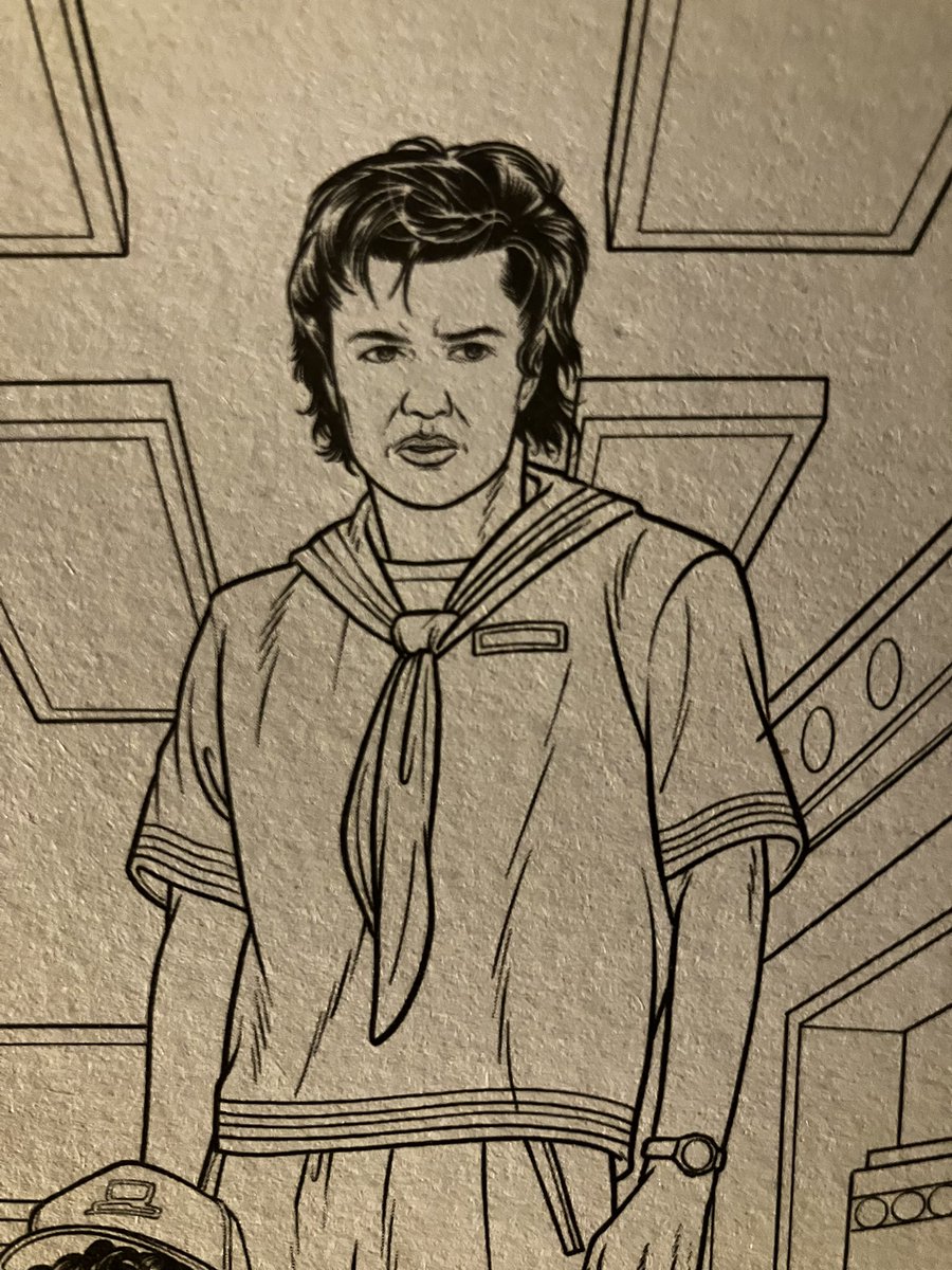 Colouring book Steve Harrington can’t hurt you… meanwhile colouring book Steve Harrington: