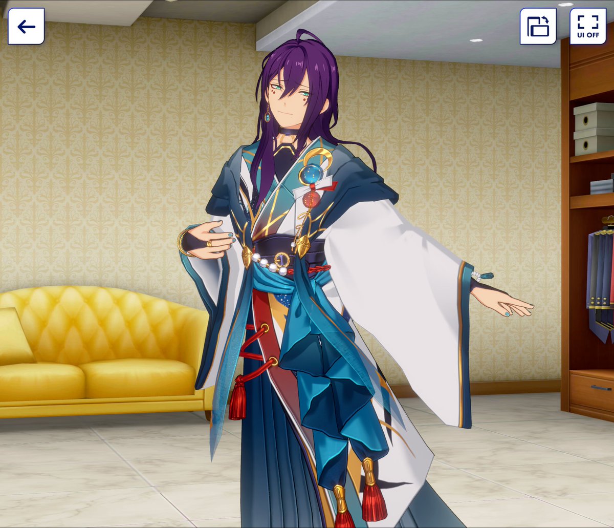 Maggifann's tweet image. Look at how beautiful this is. ♡♡♡ Mayoi's best outfit. (Maybe I'm biased cause I love traditional outfits. Haha!)