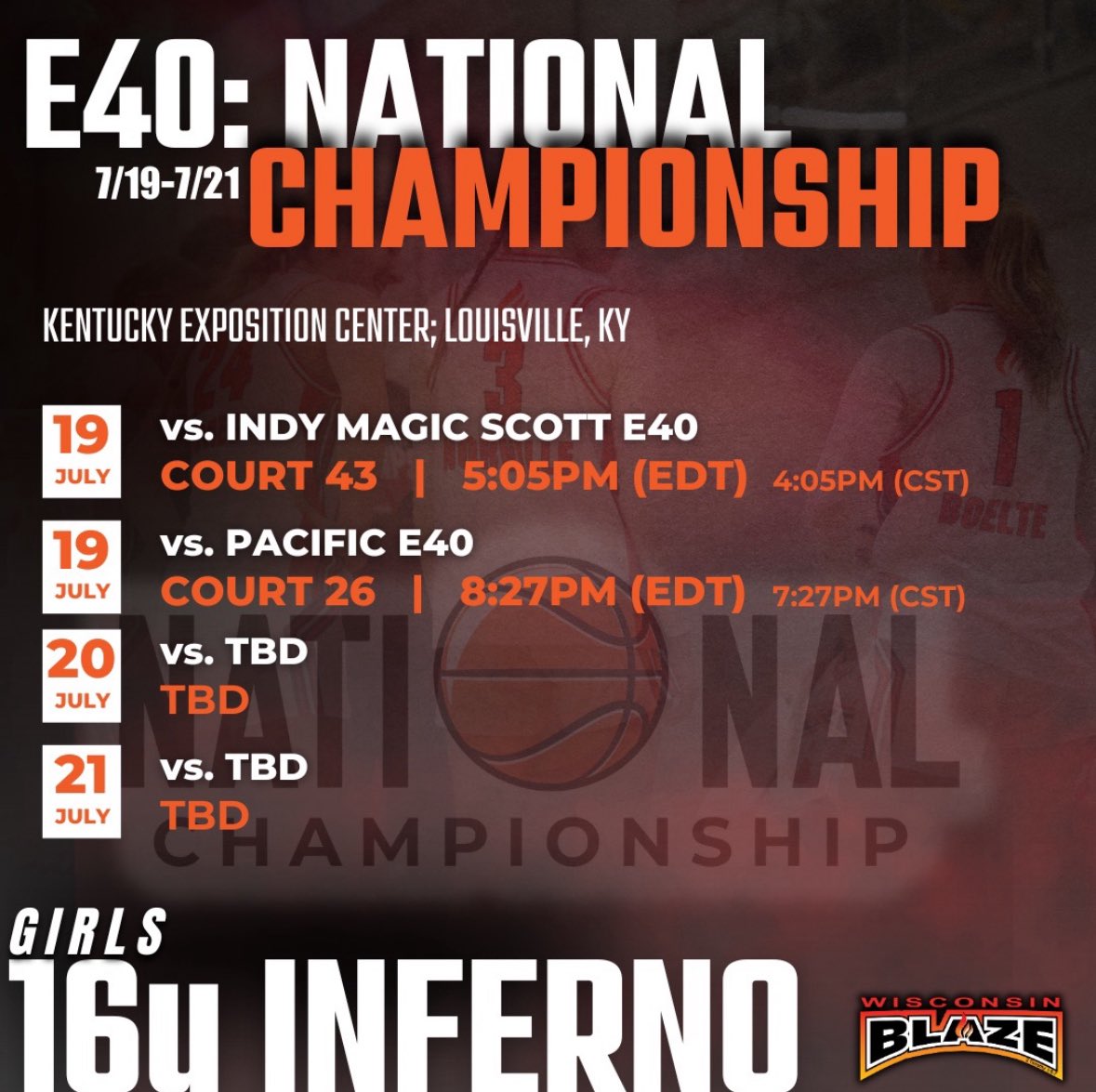 Madelyn Springer (@madi_springer25) on Twitter photo Schedule change for the E40 National Championship! Come check my team out!! <a href="/LisaMVanWyk/">Lisa Van Wyk</a> <a href="/Elite40League/">Elite 40 League</a> <a href="/JrAllStarBB/">Jr. All-Star Girls Basketball</a> <a href="/vanwyk_niki/">niki van wyk</a> Schedule change for the E40 National Championship! Come check my team out!! <a href="/LisaMVanWyk/">Lisa Van Wyk</a> <a href="/Elite40League/">Elite 40 League</a> <a href="/JrAllStarBB/">Jr. All-Star Girls Basketball</a> <a href="/vanwyk_niki/">niki van wyk</a>