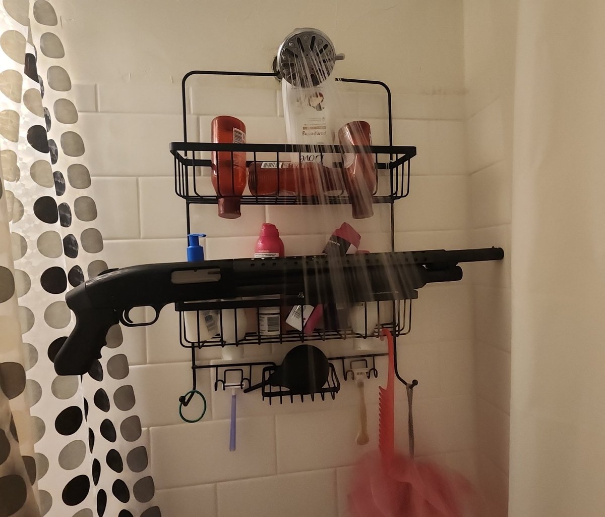 LagomorphActual's tweet image. she who showers with a shotgun is a fool every day but one.
these fucking drain spiders won't know what hit em.