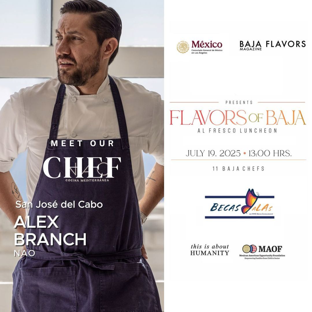 carlos_glezgtez's tweet image. 🍷 Gastronomía con causa en #FlavorsOfBaja
El chef Alex Branch @chefalexbranch de #NAO (📍San José del Cabo, B.C.S.) se une por el futuro de estudiantes mexicanos y latinos del sur de California.
🎓 Todo lo recaudado va a #BecasAlas
🎟️Últimos boletos: eventbrite.com/e/becas-alas-s…