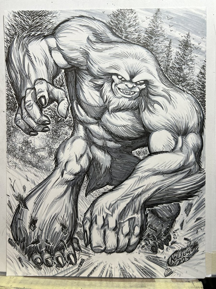 ScottKolins's tweet image. Friday Alpha Flight recap of drawings so far - Sasquatch, Shaman, Snowbird, Puck & Marrina. Next?