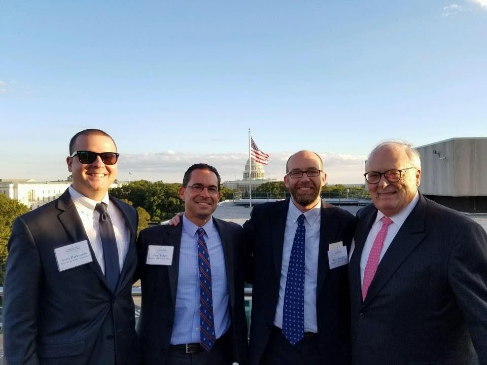 Scott T. Parkinson (@scotttparkinson) on Twitter photo In 2005, I started my DC journey at <a href="/Heritage/">Heritage Foundation</a> & was fortunate to work for Dr. Feulner for about 6 months.
Later I served as Executive Director at <a href="/RepublicanStudy/">RSC</a>, another organization he founded. This picture w/ <a href="/russvought/">Russ Vought</a> & <a href="/PTeller/">Paul Teller</a> is from 9/14/16.
Rest in peace, Ed. 🇺🇸 In 2005, I started my DC journey at <a href="/Heritage/">Heritage Foundation</a> & was fortunate to work for Dr. Feulner for about 6 months.
Later I served as Executive Director at <a href="/RepublicanStudy/">RSC</a>, another organization he founded. This picture w/ <a href="/russvought/">Russ Vought</a> & <a href="/PTeller/">Paul Teller</a> is from 9/14/16.
Rest in peace, Ed. 🇺🇸