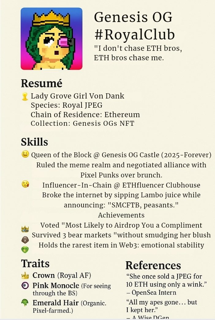 B.FL๐โโโโโ (@bflo14) on Twitter photo Will she have what it takes?
Did she leave the key to her chastity belt at home?
Find out On tonight's episode of Undercover Boss
Lady Grove Girl Von Dank attempts to roll up her sleeves....and a couple doobies with the common folk.
#GenesisOG <a href="/9mm_pro/">9mm Pro | DeFi Suite That Pays</a> Will she have what it takes?
Did she leave the key to her chastity belt at home?
Find out On tonight's episode of Undercover Boss
Lady Grove Girl Von Dank attempts to roll up her sleeves....and a couple doobies with the common folk.
#GenesisOG <a href="/9mm_pro/">9mm Pro | DeFi Suite That Pays</a>