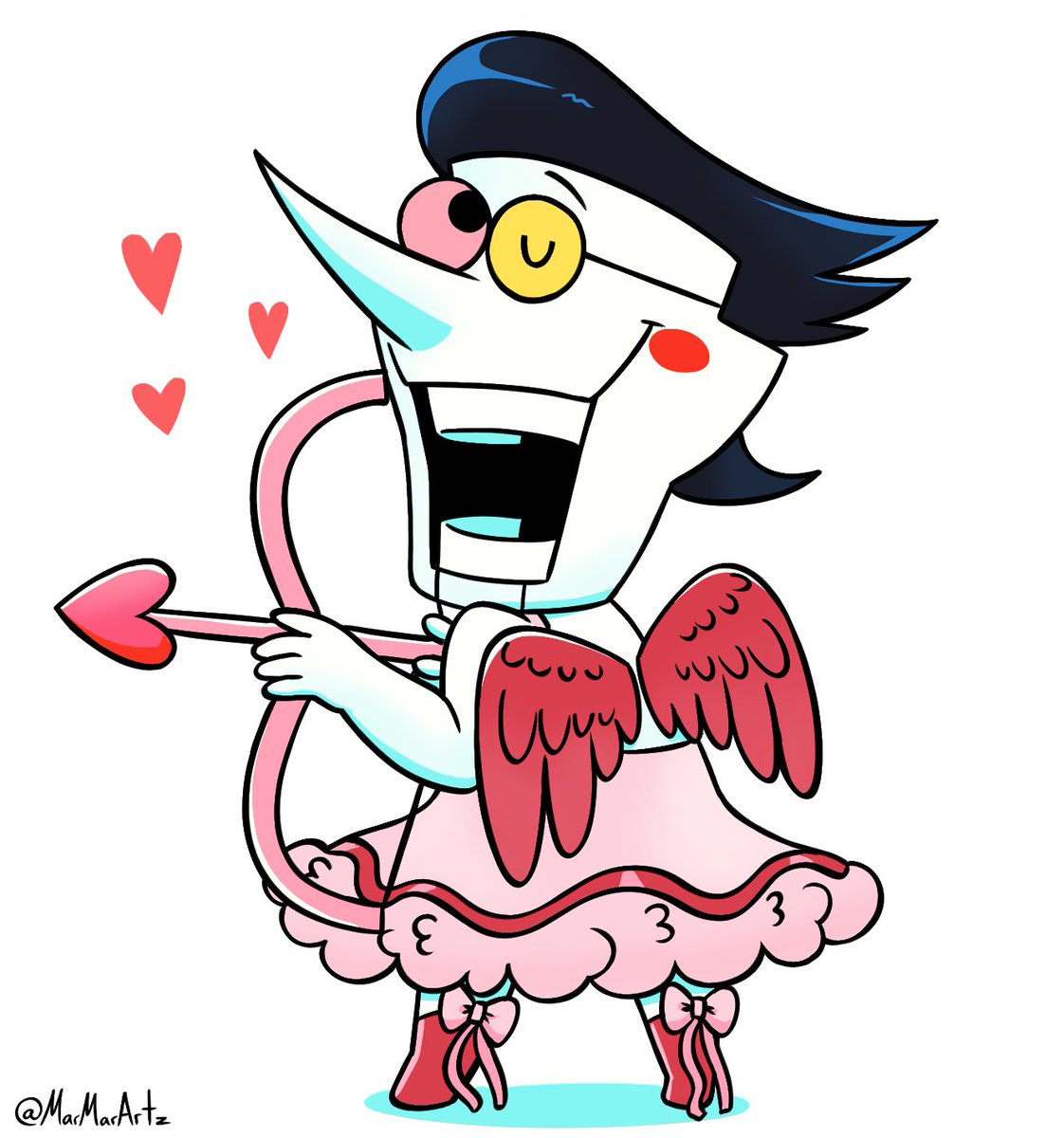 Haven't drawn him in years help me he's a cupid now.

#DELTARUNE #spamton