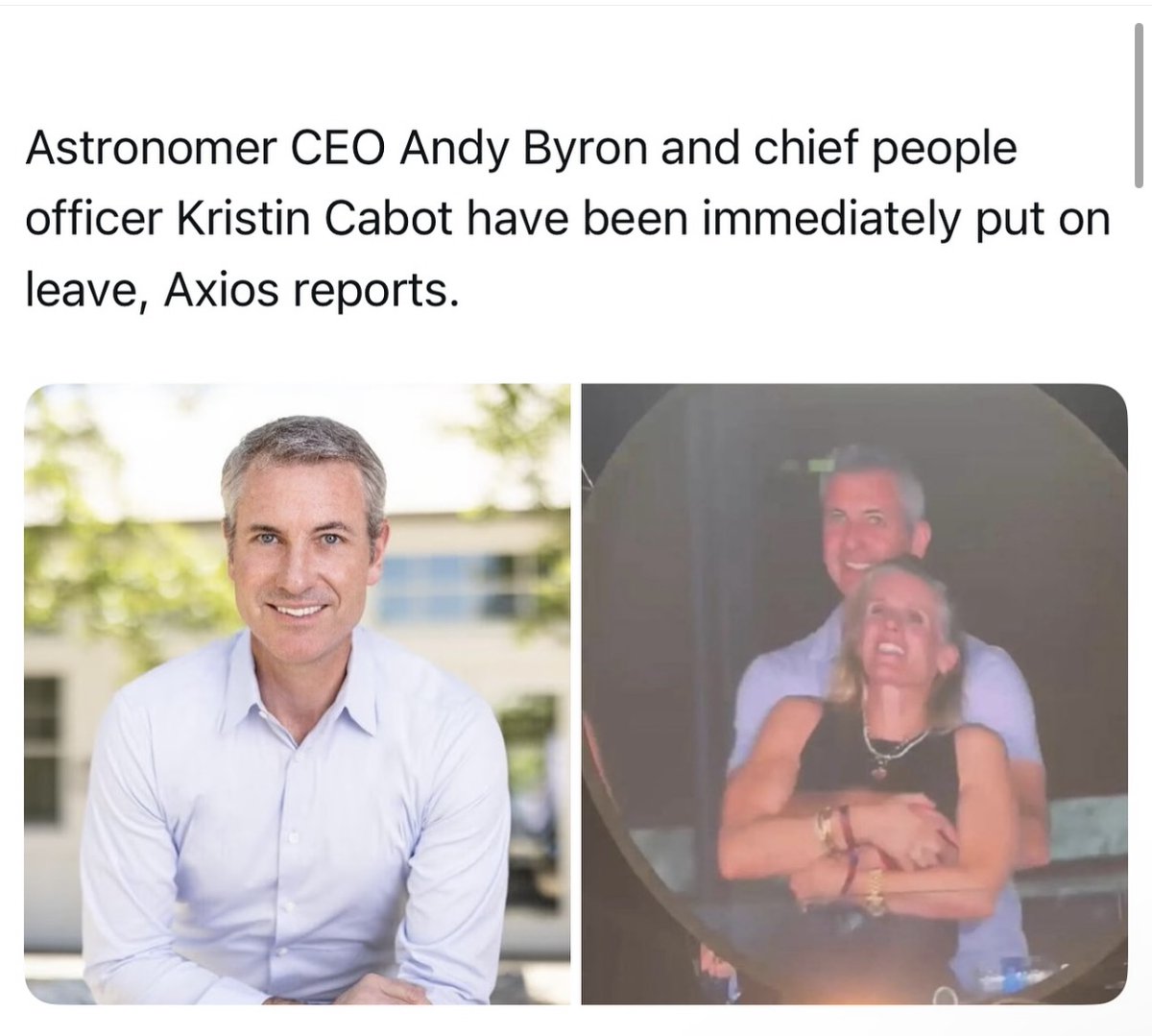 Lovesac's tweet image. Okay - BUT - hear us out...as "chief people officer" one could argue she was just working overtime on some people?
#coldplayconcert #AstronomerCEO