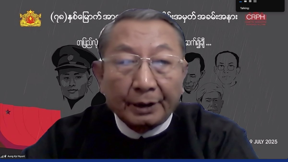 CrphMyanmar's tweet image. 78th Commemorative Ceremony of Martyrs Day is ongoing by @CrphMyanmar and @NUGMyanmar. Live streaming can be watched via our Facebook pages.
#MartyrsDay