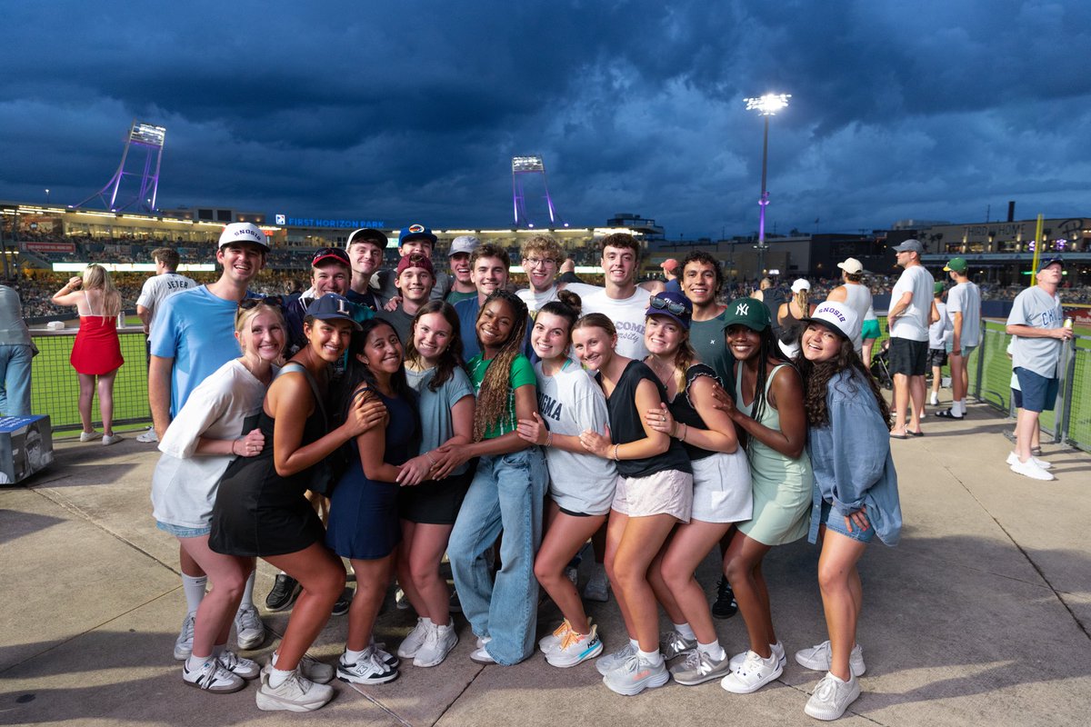 Such a fun evening at <a href="/lipscomb/">Lipscomb University</a> Night with the <a href="/nashvillesounds/">Nashville Sounds</a>! ⚾️ Great to see alum Sam Phalen throw out the first pitch &amp; so many alumni, students, faculty, staff &amp; friends in the stands cheering on our home team! #LipscombAlumni