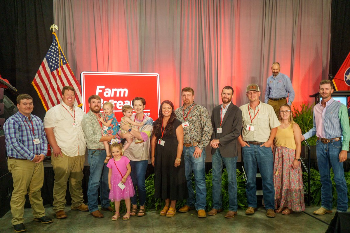 TNFarmBureau's tweet image. A great start to our 2025 Tennessee Young Farmers & Ranchers Summer Conference this evening. Congratulations to Emily Ivey of Loudon County for being named this year’s Environmental Stewardship winner!
#TNFarmBureau | #TNYFR25
