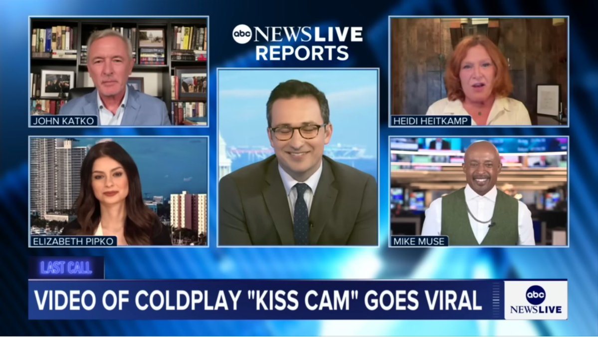 hjessy_'s tweet image. beastmode for ABC News to keep former members of Congress on payroll to give commentary on the Coldplay affair incident