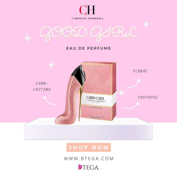Get the ultimate fragrance experience with Carolina Herrera Good Girl Fantastic Pink EDP 80ML at a special price! Shop now at Btega and indulge in luxury. bit.ly/3Ti2V7C 
#CarolinaHerrera #Btega #fragrance #perfume