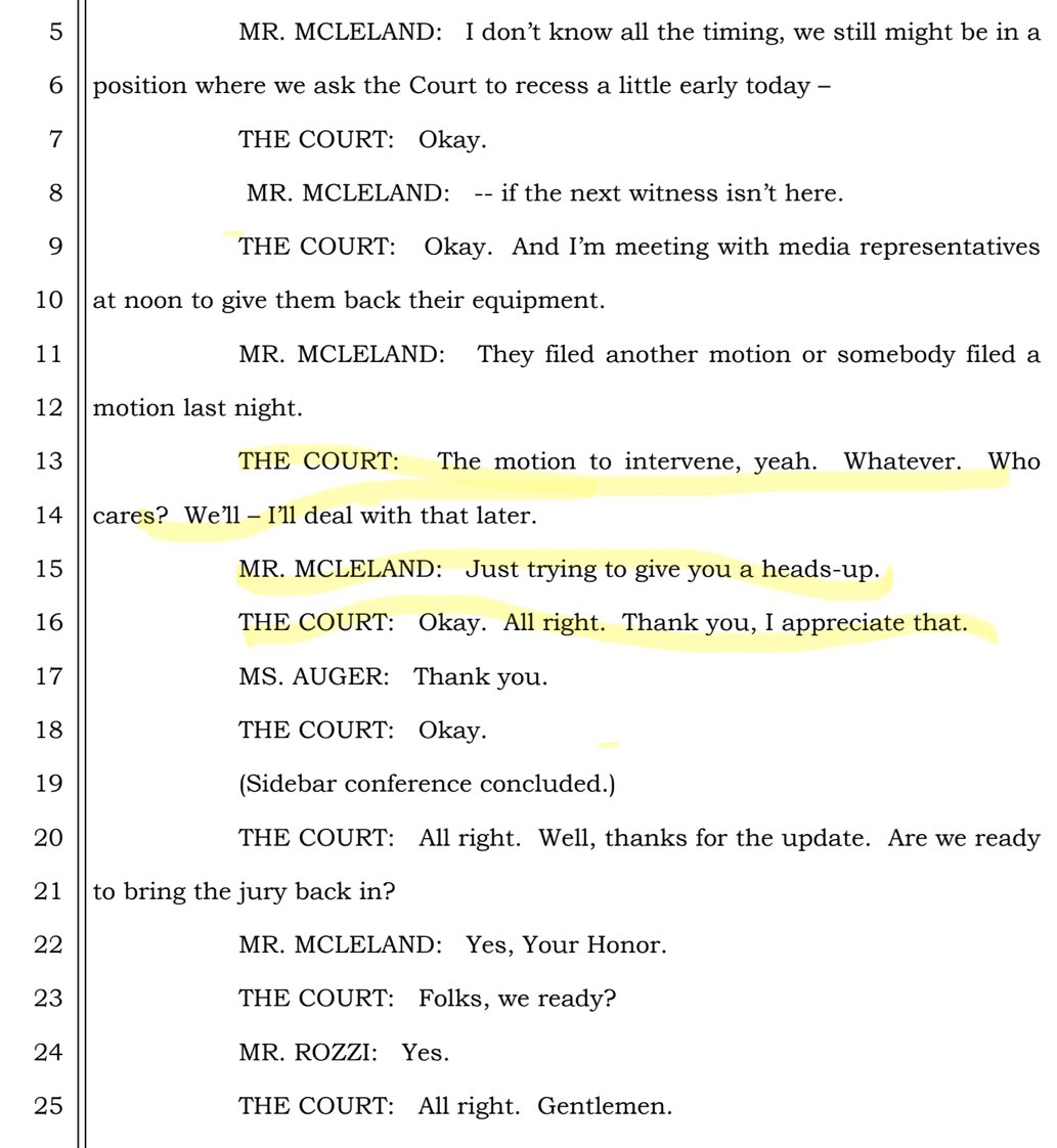 BellMayhem's tweet image. Hahaha!! McLeland is such a bootlicker. Just another example of Gull’s careless disregard for transparency. I believe this was @aburkhartlaw motion to intervene. Mind you, attorneys, journalist, and the public were spending the night outside in chairs just to be able to get…