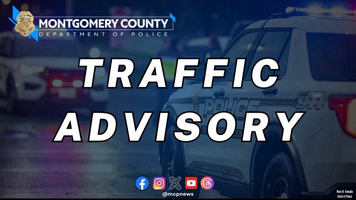 mcpnews's tweet image. TRAFFIC ADVISORY: A fatal pedestrian collision has Northbound Columbia Pike closed at Industrial Parkway. The driver of the vehicle remained on scene. The call was received at 10:34 p.m.
Drivers are advised to seek an alternate route. Expect significant delays.
#MCPNews